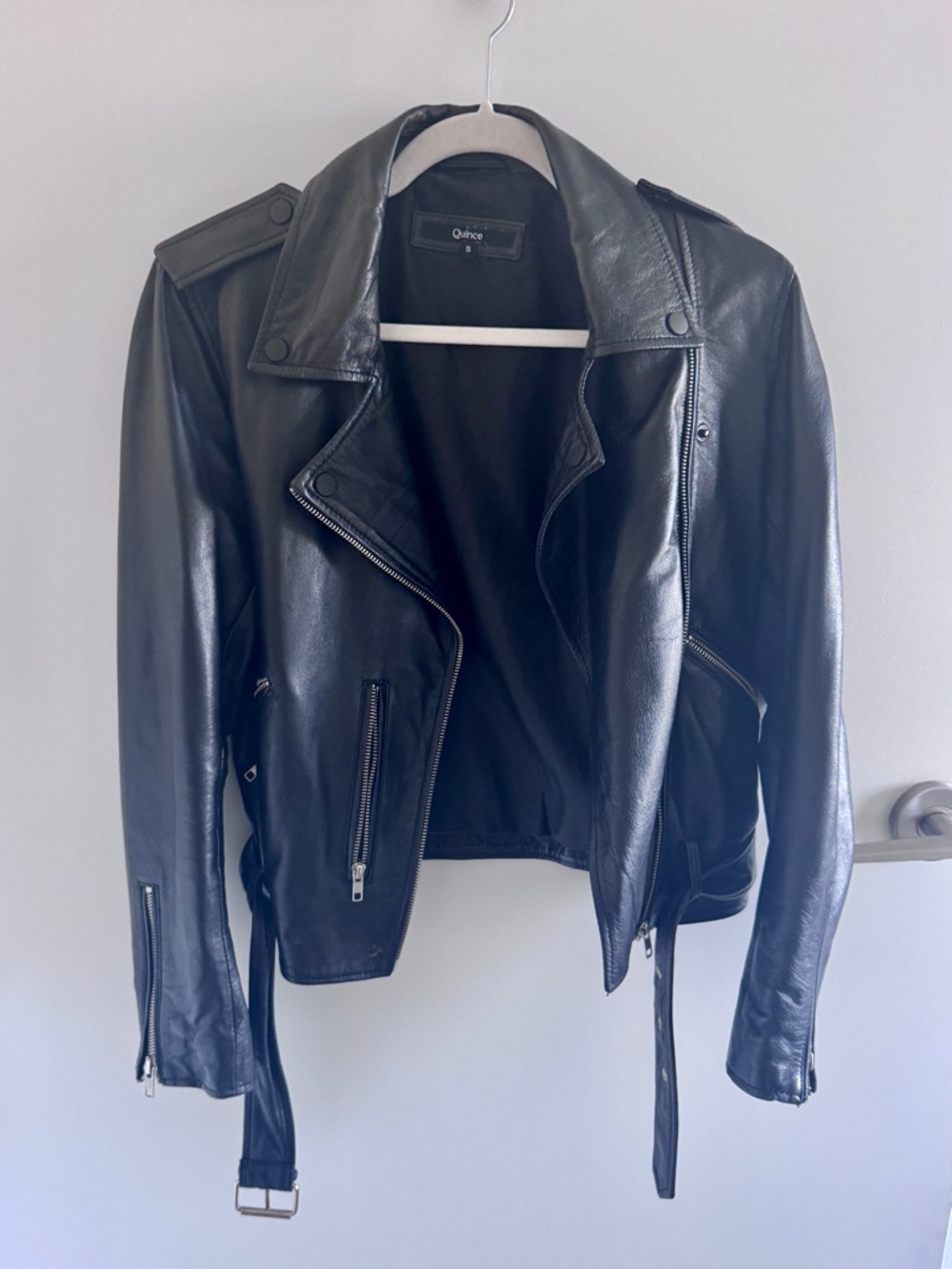 Quince 100% Leather Motorcycle Jacket - Picture 2 of 5